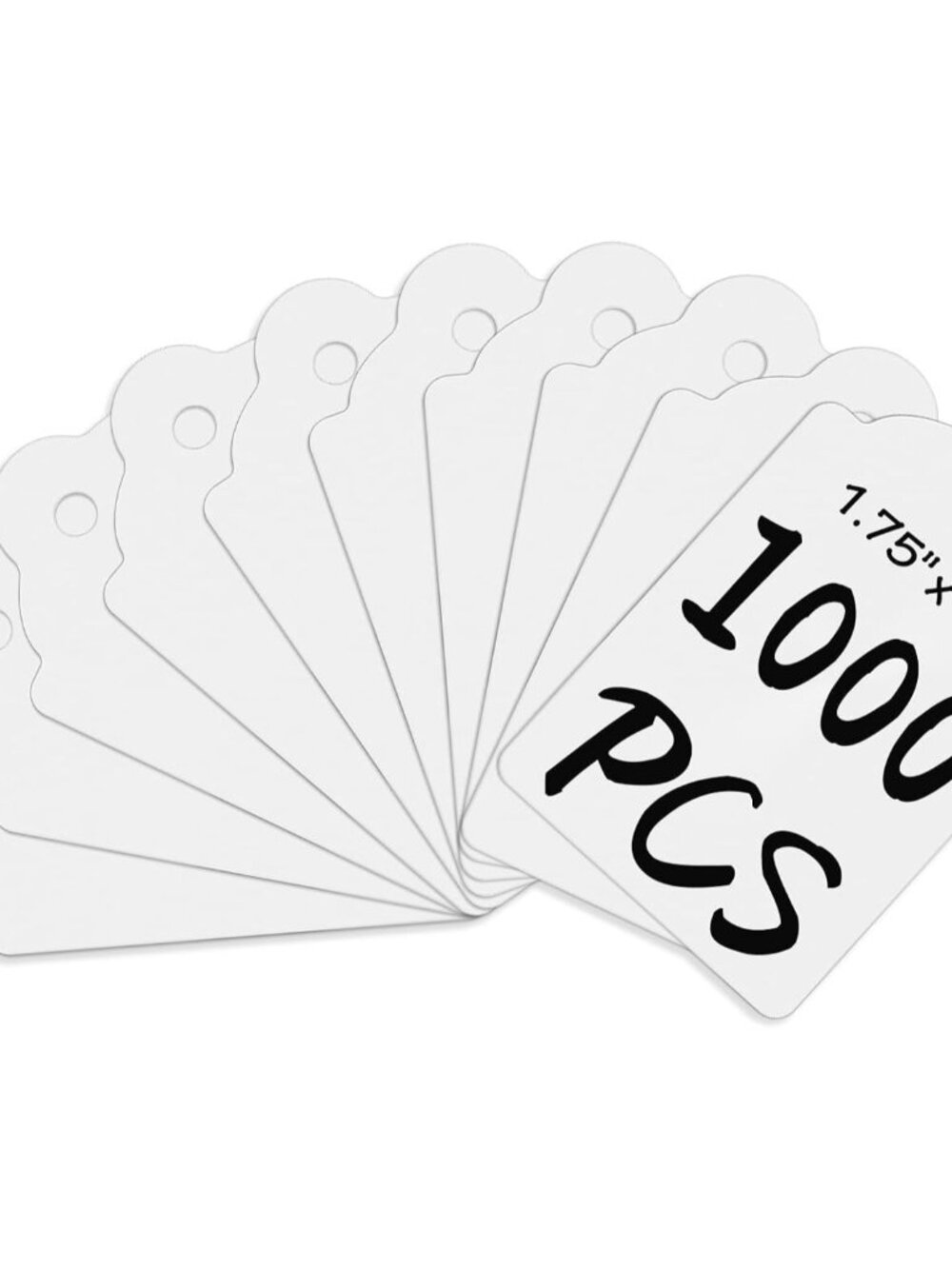 1000 Pcs Price Tags for Tag Gun, 1.75 x 1.1 Inches Unstrung White